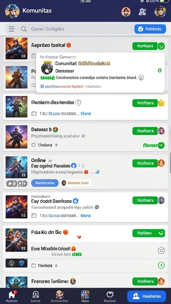 ceritoto - Tampilan utama berisi daftar cerita yang tersedia.